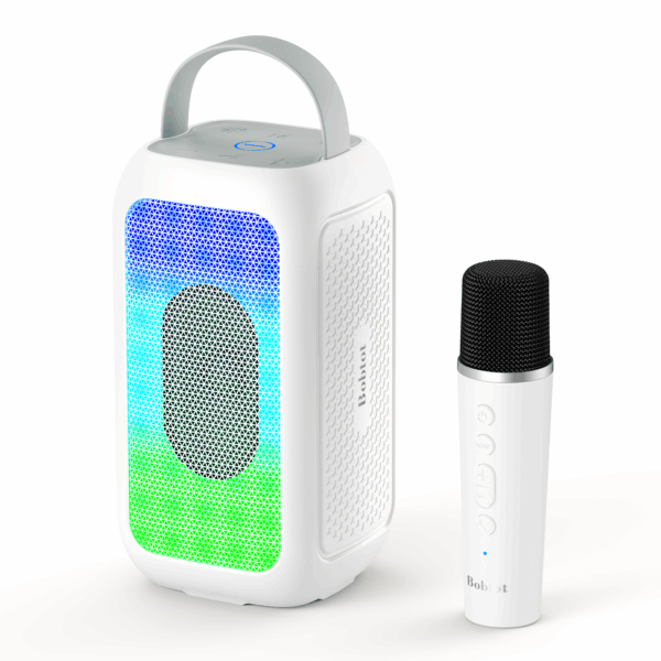 COMING SOON: Bobtot EP20 (WHITE) Portable Karaoke Speaker with 1mic