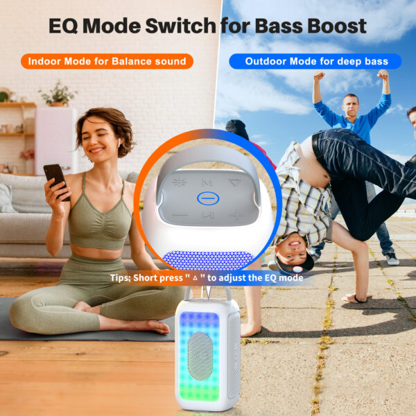 COMING SOON: Bobtot EP20 (WHITE) Portable Karaoke Speaker with 1mic - Image 2