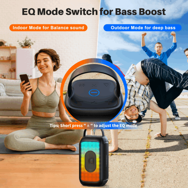 COMING SOON: EP20T (Black) Portable Karaoke Speaker with 2mics - Image 6